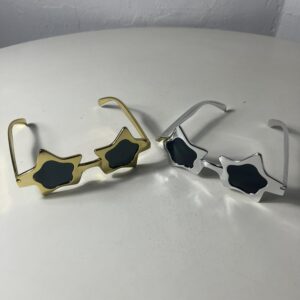PARTY GLASS STAR GOLD/SILVER 14CM/EACH