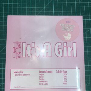 24PK 16*16.5CM BABY SHOWER CANDY BAR WRAPPERS