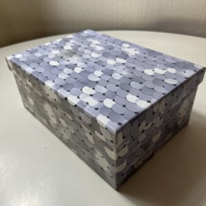 GIFT BOX 3IN1 WHITE+GREY DOTS/SET