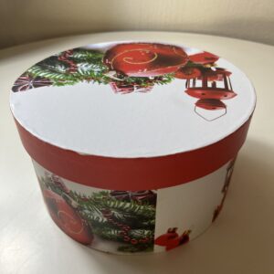 GIFT BOX ROUND BALL+TINSEL ETC 3PCS/SET