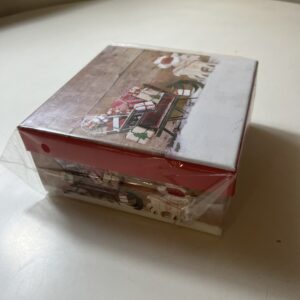 GIFT BOX SQUARE XMAS THEME 3PCS/SET