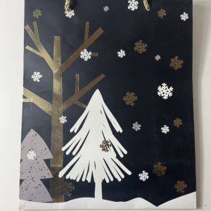 GIFT BAG TREES,STARS (M) 32x26x12.5CM