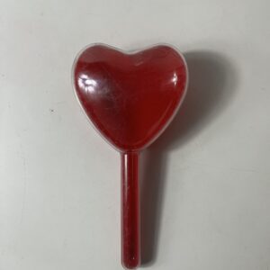 PLASTIC BOX HEART XXL CLEAR+RED 10x20C/E