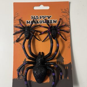 SPIDERS GLITTER 3PCS ON CARD/CARD
