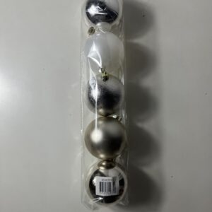 XMAS BALL 8CM 5 PCS PER PACK/EACH