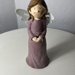 ORNAMENT ANGEL WITH LIGHTUP BALL H30CM/E