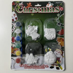 DIY PAINTING SET CHRISTMAS 4PC/CARD 8812