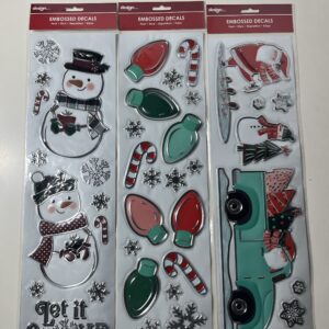 STICKER XMAS EMBOSSED 53x14CM/EACH