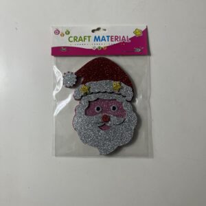 STICKER EVA GLITTERISH SANTA 11CM/EACH