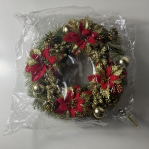 XMAS DECO WREATH D40CM/EACH