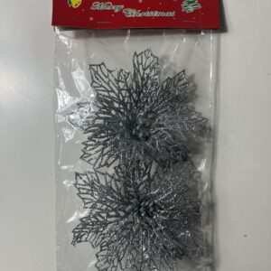 XMAS DECO POSINTHEA PLASTIC 14CM 2PC/BO