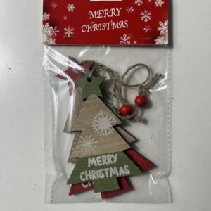 XMAS DECO HANGING WOODEN REINDEER TREES