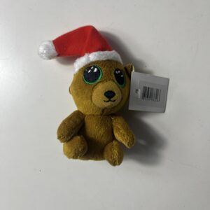 SOFT TOY TEDDY WITH XMAS HAT 10CM/EACH