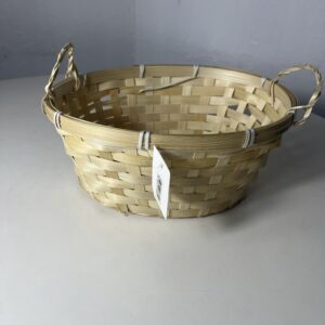 BASKET BAMBOO OVAL HANDLES 27X21X10CM/E