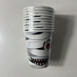 PARTY PAPER CUPS MUMMY 7.5X9CM 10PC/PK