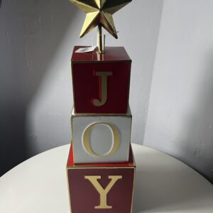 IRON DECO BOX STACKING JOY NOEL 20X65CM