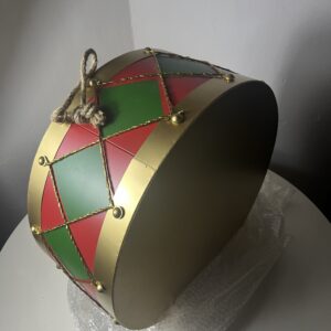 IRON DECO XMAS DRUM (L) D50X21CM/EACH