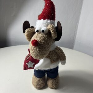 XMAS DECO REINDEER WITH BAG H33CM/EACH