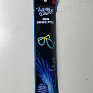 GLOW ROUND GLASSES 19CM/EACH