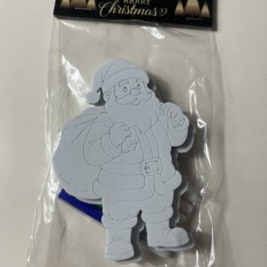 DIY EVA SANTA PAINTING SET H 13CM 2PC/PK