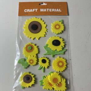 STICKER EVA SUNFLOWERS 12X22CM/EACH