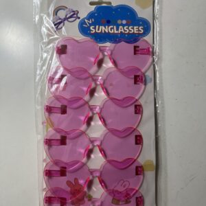 SUNGLASS ON CARD HEART 13.8X5.8CM 6PC/CA