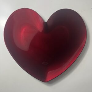 PLASTIC PLATE HEART 3D (L)35X33CM/EACH