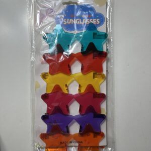 SUNGLASS ON CARD STAR CANDY COLOR 6PC/PK