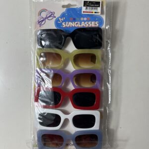 SUNGLASS ON CARD RETRO RECTANGLE 6PC/CA