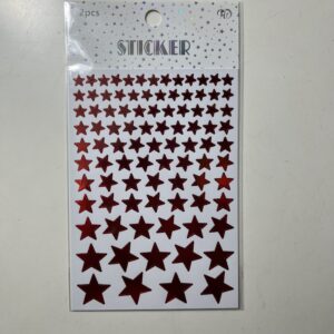 STICKER STARS LASER ASST.SIZES 2PC/PK