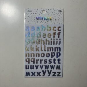 STICKER ALPHABET LASER 10X15CM 2PC /PK