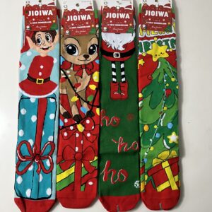 SOCKS CHRISTMAS CANE ELF MIX L45CM/EACH