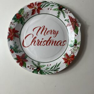 PARTY PAPER PLATE M. CHRISTMAS POISENTHIA