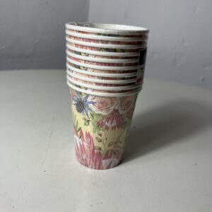 PARTY PAPER CUPS PROTEA 7.5X9CM 10PC/PK