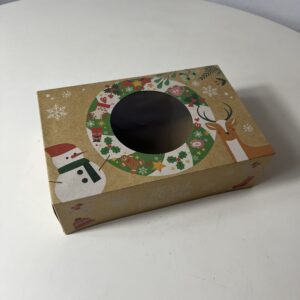 FOLDABLE CARD BOX XMAS WINDOW 22X14X7CM