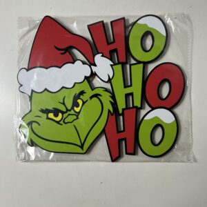 XMAS DECO HANGING GREEN HOHO 30X25CM/EA