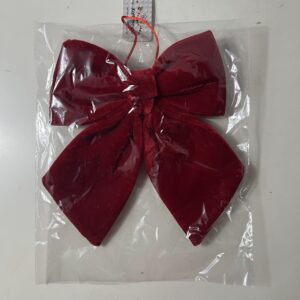XMAS DECO BOW VELVAT (S) 20X20CM/EACH