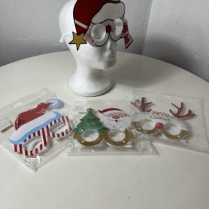 PARTY GLASS PVC XMAS THEME+-18CM/EACH