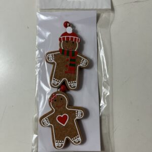 XMAS HANGING DECO GINGERMAN 10X7.2CM 2P