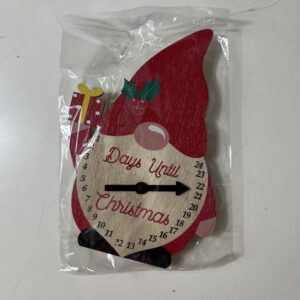 XMAS DECO WOODEN CALENDERS SANTA 22X15CM