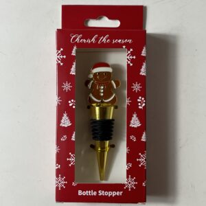 BOTTLE STOPPER CANE.GINGERMAN ETC L10CM