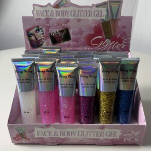 FACE AND BODY GLITTER GEL 28ML/EACH