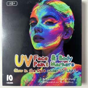 UV FACE&BODY PAINT MARKERS 10PCS/BOX