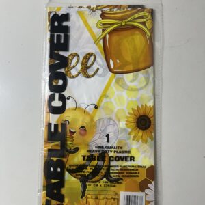 PLASTIC TABLE COVER BEE 137X247CM/EACH
