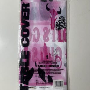 PLASTIC TABLE COVER COWGIRL 137X274CM/EA