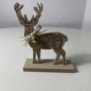 XMAS DECO STANDING REINDEER RUSTIC STYL