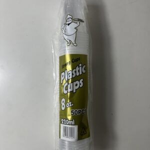 PLASTIC CUPS (S)80X220ML 50PC/PK