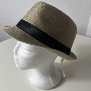 HAT FEDORA BLACK BAND D58CM/EACH