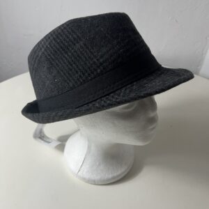 HAT FEDORA CHEKERD RETRO D58CM/EACH