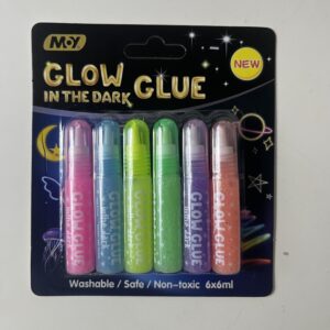 GLOW IN DARK GLUE MY 6ML 6PCS/CARD